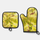 "Ik vind het lekker heet!" Ovenwant & Pannenlap Set (Voorkant)