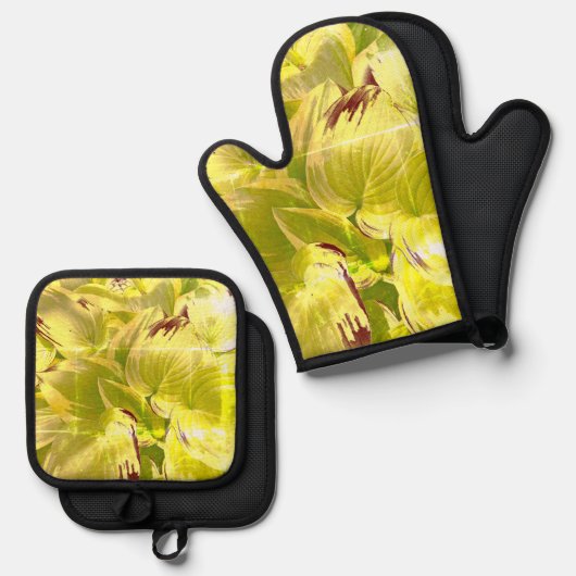 "Ik vind het lekker heet!" Ovenwant & Pannenlap Set (Voorkant / Achterkant)