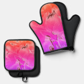 "Ik vind het lekker heet!" Ovenwant & Pannenlap Set (Voorkant / Achterkant)