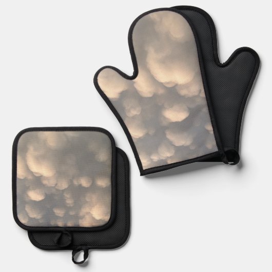 "Ik vind het lekker heet!" Ovenwant & Pannenlap Set (Voorkant / Achterkant)