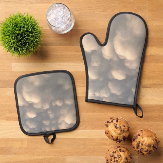 "Ik vind het lekker heet!" Ovenwant & Pannenlap Set (Top down)