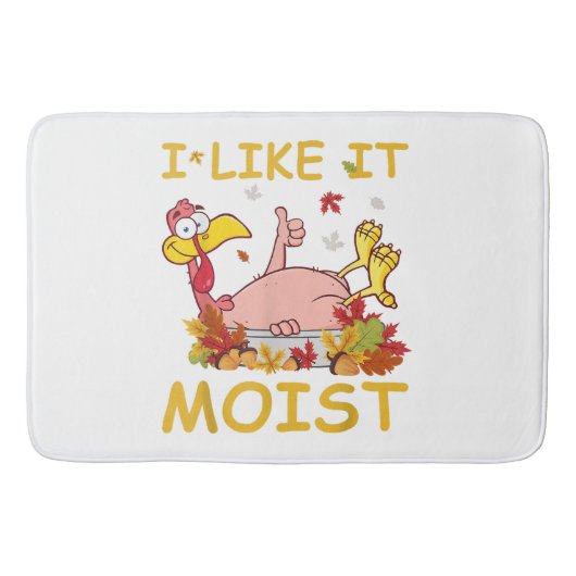 Ik vind het lekker vochtig Funny Turkey als diner Badmat (Voorkant)