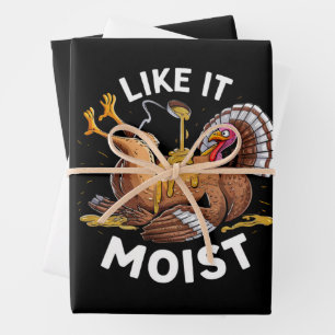 Ik vind het lekker vochtige Thanksgiving-kalkoensa Inpakpapier Vel