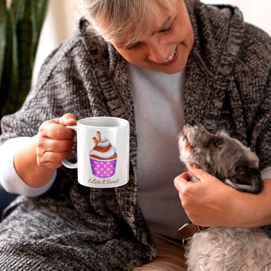 Ik vind het lekker, zachte soft-serve ijs koffiemok