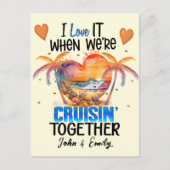 Ik vind het leuk als We Samen Cruisen Cruise  Briefkaart (Voorkant)