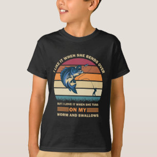 Ik vind het leuk als ze over buigt, maar ik vind h t-shirt
