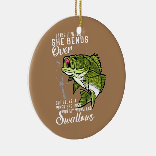 Ik vind het leuk als ze over grappige Vist Keramisch Ornament (Rechts)