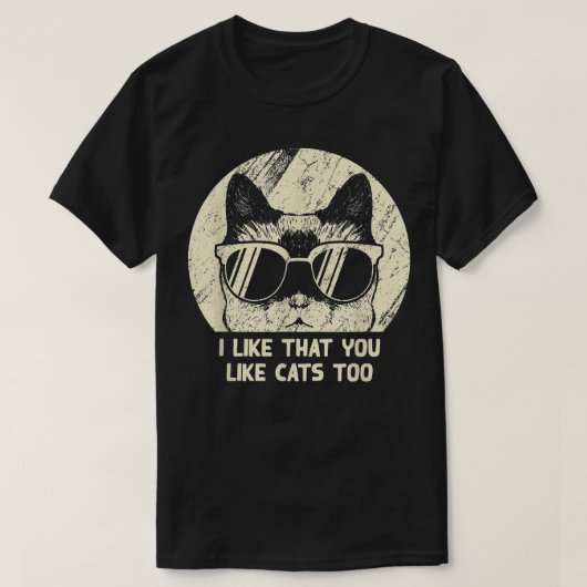 Ik vind het leuk dat je te veel katten hebt... t-shirt (Design voorkant)