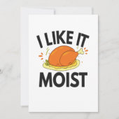 Ik vind het leuk dat Moist Funny Thanksgiving Toas Bedankkaart (Voorkant)