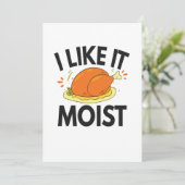 Ik vind het leuk dat Moist Funny Thanksgiving Toas Bedankkaart (Staand voorkant)
