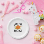 Ik vind het leuk dat Moist Funny Thanksgiving Toas Papieren Bordje (Feest)