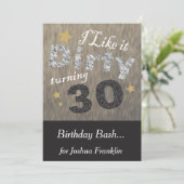 Ik vind het leuk Dirty Turning 30 - 30th Birthday Kaart (Staand voorkant)