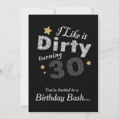 Ik vind het leuk Dirty Turning 30 - 30th Birthday Kaart (Voorkant)