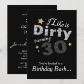 Ik vind het leuk Dirty Turning 30 - 30th Birthday Kaart (Voorkant / Achterkant)