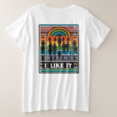 Ik vind het leuk grote maat t-shirt (Design achterkant)