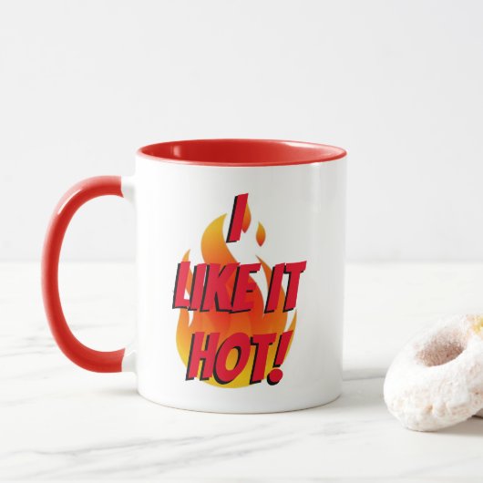 "Ik vind het leuk heet!" Mok (Met donut)
