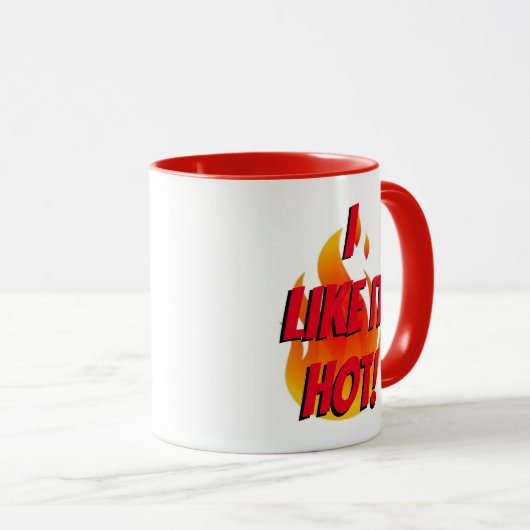 "Ik vind het leuk heet!" Mok (Voorkant rechts)