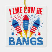 Ik vind het leuk hoe hij een koppel bijpassende fa keramisch ornament (Voorkant)