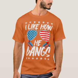 Ik vind het leuk hoe hij vuurwerk maakt op 4 juli t-shirt