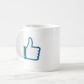 Ik vind het leuk! koffiemok (Voorkant links)