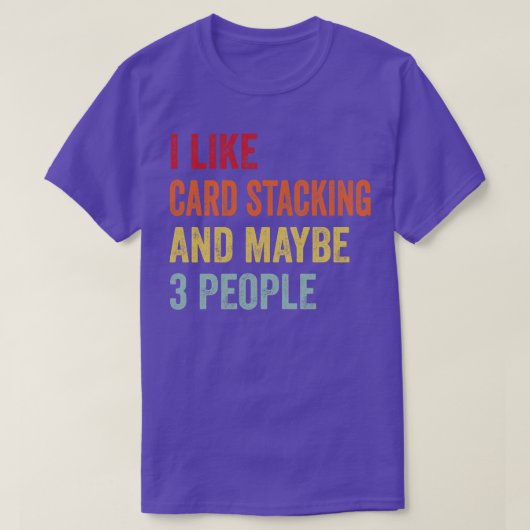 Ik vind het leuk om 3 mensen te stapelen t-shirt (Design voorkant)
