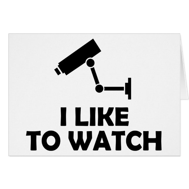 Ik vind het leuk om CCTV videocamera-opnamen te be (Voorkant Horizontaal)
