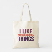 Ik vind het leuk om dingen te kopen tote bag (Achterkant)