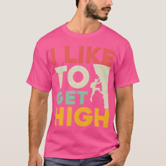 Ik vind het leuk om grappig te klimmen in retro st t-shirt