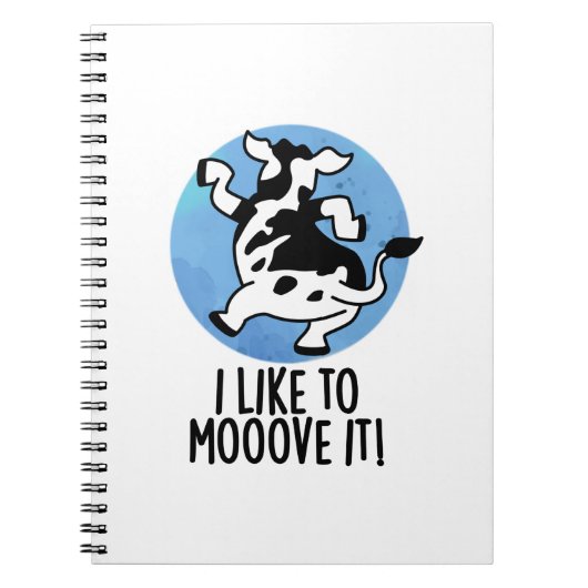Ik vind het leuk om het grappig te laten lopen Koe Notitieboek (Voorkant)