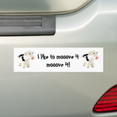 Ik vind het leuk om het te verplaatsen bumper stic bumpersticker (Op auto)
