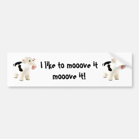 Ik vind het leuk om het te verplaatsen bumper stic bumpersticker (Voorkant)