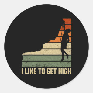 Ik vind het leuk om hoog te klimmen bij het bergbe ronde sticker