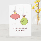 Ik vind het leuk om met je te hangen - Ornament -  Kaart (Gele Bloem)