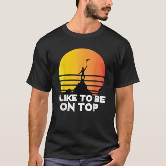 Ik vind het leuk om op top grappige wandelen bergb (Voorkant)