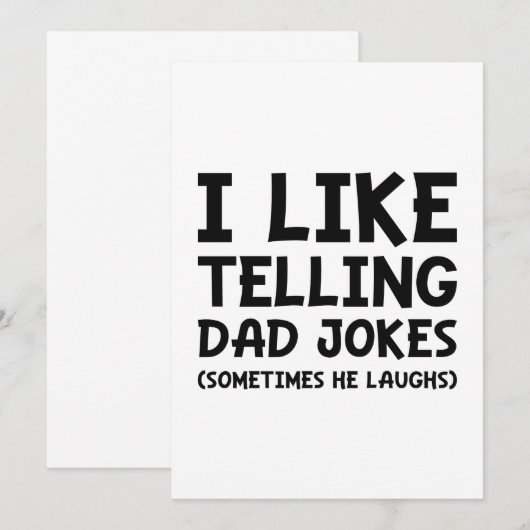 Ik vind het leuk om papa Jokes te vertellen Bedankkaart (Voorkant / Achterkant)