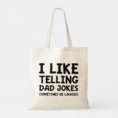 Ik vind het leuk om papa Jokes te vertellen Tote Bag (Achterkant)