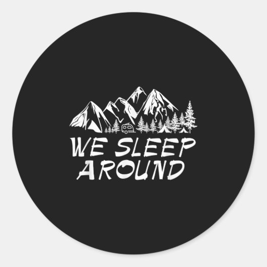 Ik vind het leuk om rond te slapen Grappig geschen Ronde Sticker (Voorkant)