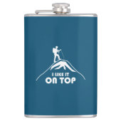 Ik vind het leuk op de top heupfles (Voorkant)