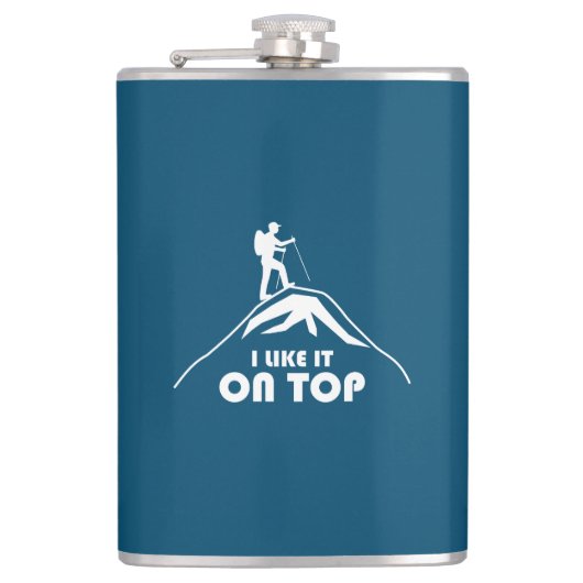 Ik vind het leuk op de top heupfles (Voorkant)