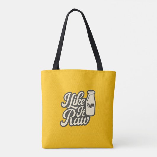 Ik vind het leuk Raw Tote Bag (Achterkant)