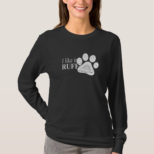 Ik vind het leuk Ruff Hondenpoot Moeder 1 T-shirt (Voorkant)