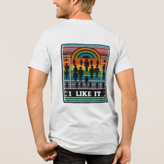 Ik vind het leuk Tri-Blend shirt (Achterkant)