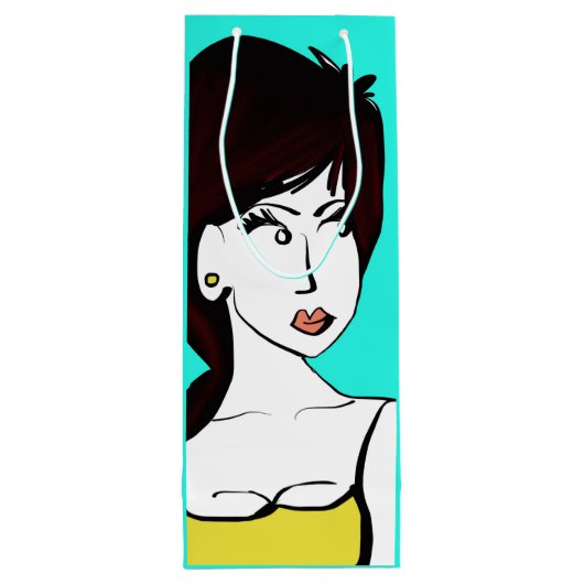 Ik vind het leuk wat ik zie. wijn cadeautas (Achterkant)