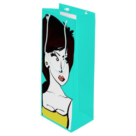 Ik vind het leuk wat ik zie. wijn cadeautas (Voorkant Gekanteld)