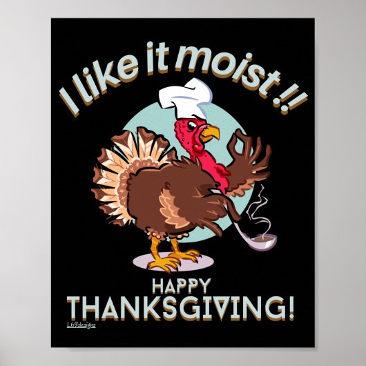 IK VIND HET MOEILIJK HAPPY THANKSGIVING grappige k Poster (Voorkant)