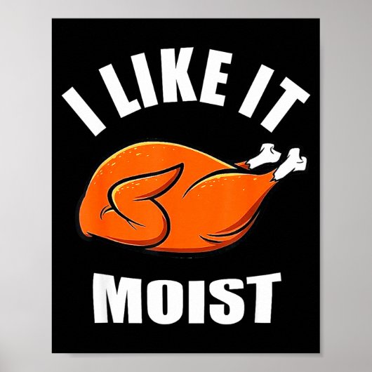 Ik vind het Mois Thanksgiving-kostuum kalkoenpootd Poster (Voorkant)
