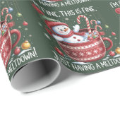 Ik vind het prima om alleen maar een meltdown caca cadeaupapier (Rol Hoek)