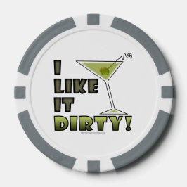 IK VIND HET VIES! Dirty Martini Humor Poker Chips