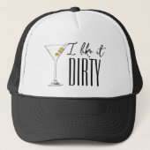 Ik vind het vies grappig Martini drinken Trucker Pet (Voorkant)