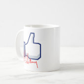 IK VIND HILLARY -.png Koffiemok (Voorkant links)